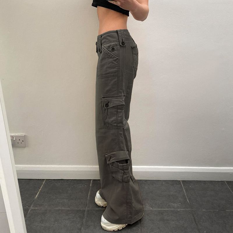 Honet - Baggy cargobroek met lage taille