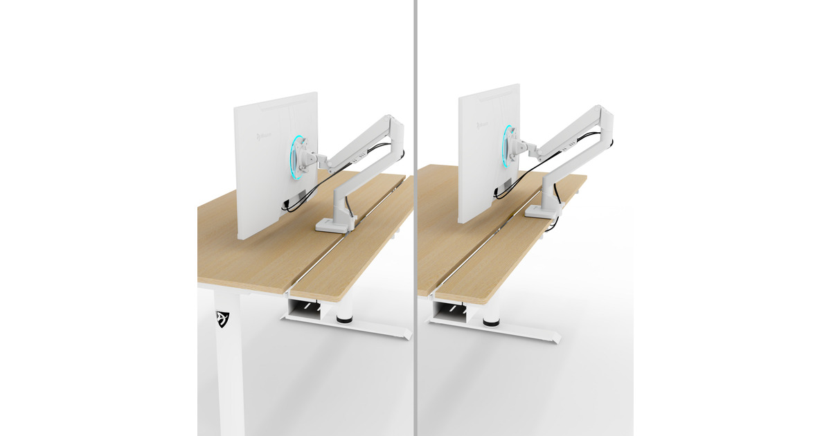 ArozziArena Nordico Sit/Stand Desk - Light Birch gaming desk  (Zwart)