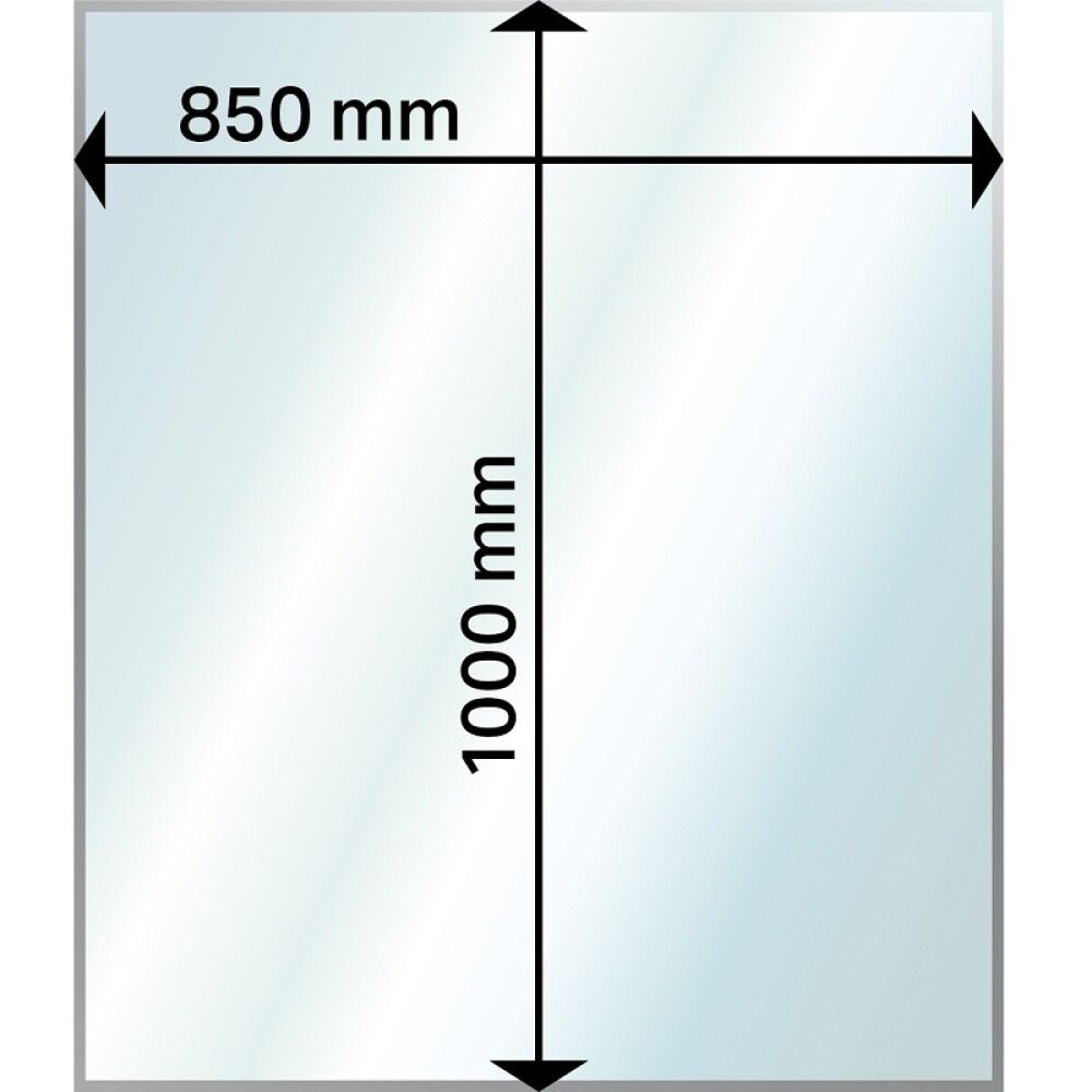 GLASSOVNPLATE ADURO REKTANGEL 6X850X1000MM