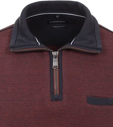 Casa Moda Half Zip Trui Bordeaux 413572800-490 kopen