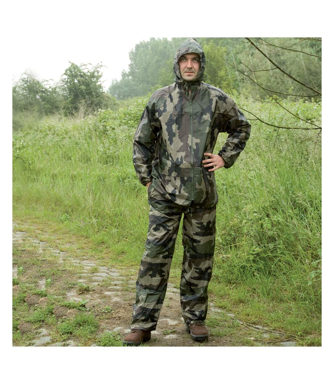 Ensemble anti-pluie camouflage militaire
