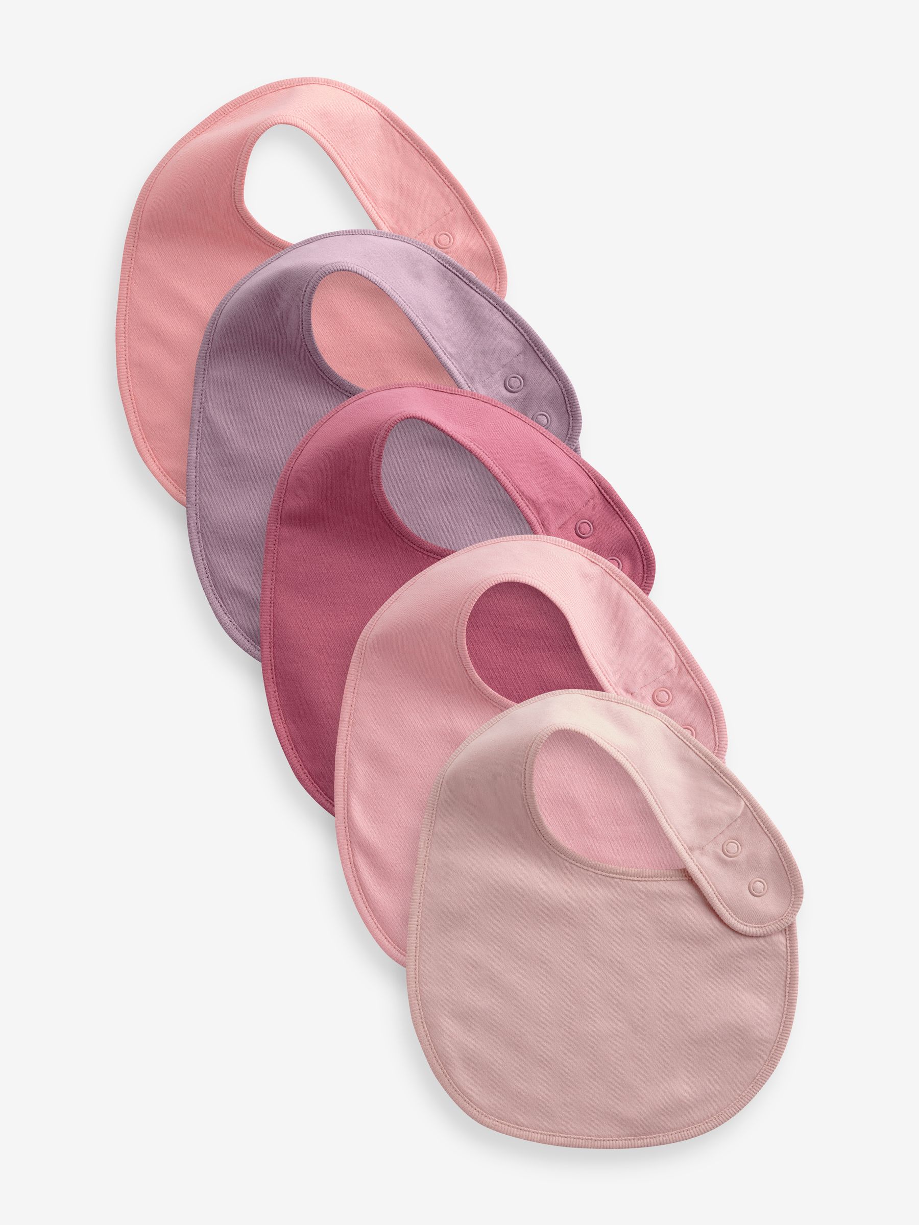 Effen roze - 5 Babyslabbetjes