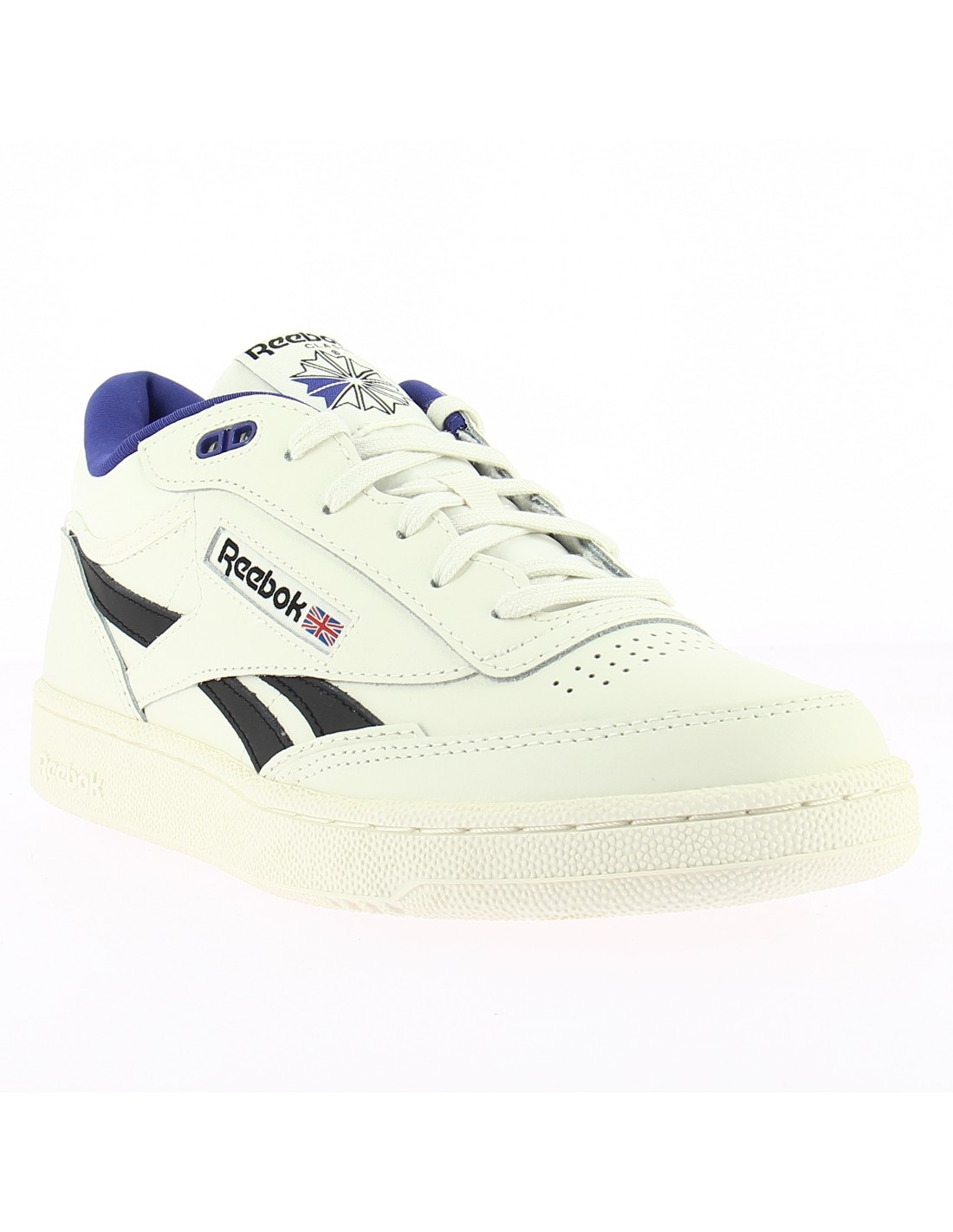 reebok sneakers mixte club c mid revenge cuir blanc/noir