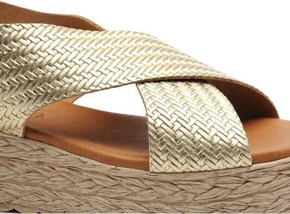 Eva frutos nu pieds talons femme 714 or