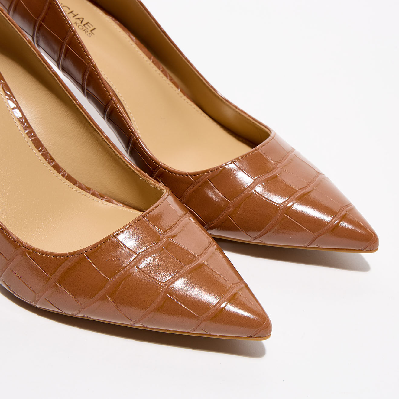 Michael Kors Chaussures Escarpins en Cuir Alina camel - Talon 7.5 cm