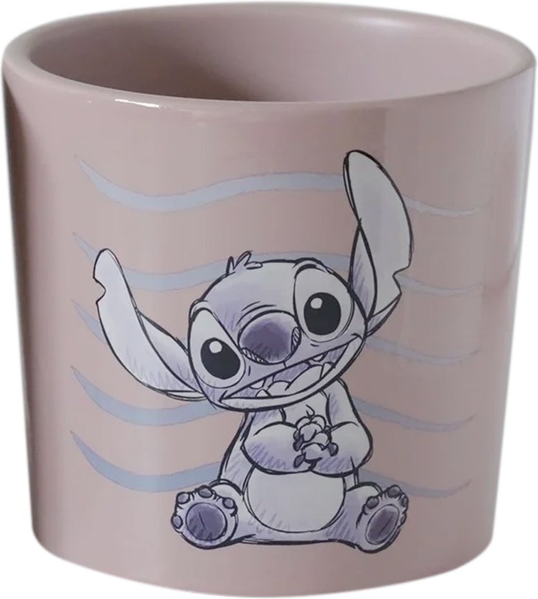 Disney bloempot Stitch zittend grijs D 10,5 H 11 cm