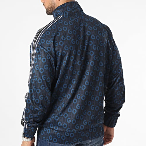 Sweat Zippé A Bandes Dogda 50493706 Bleu Marine