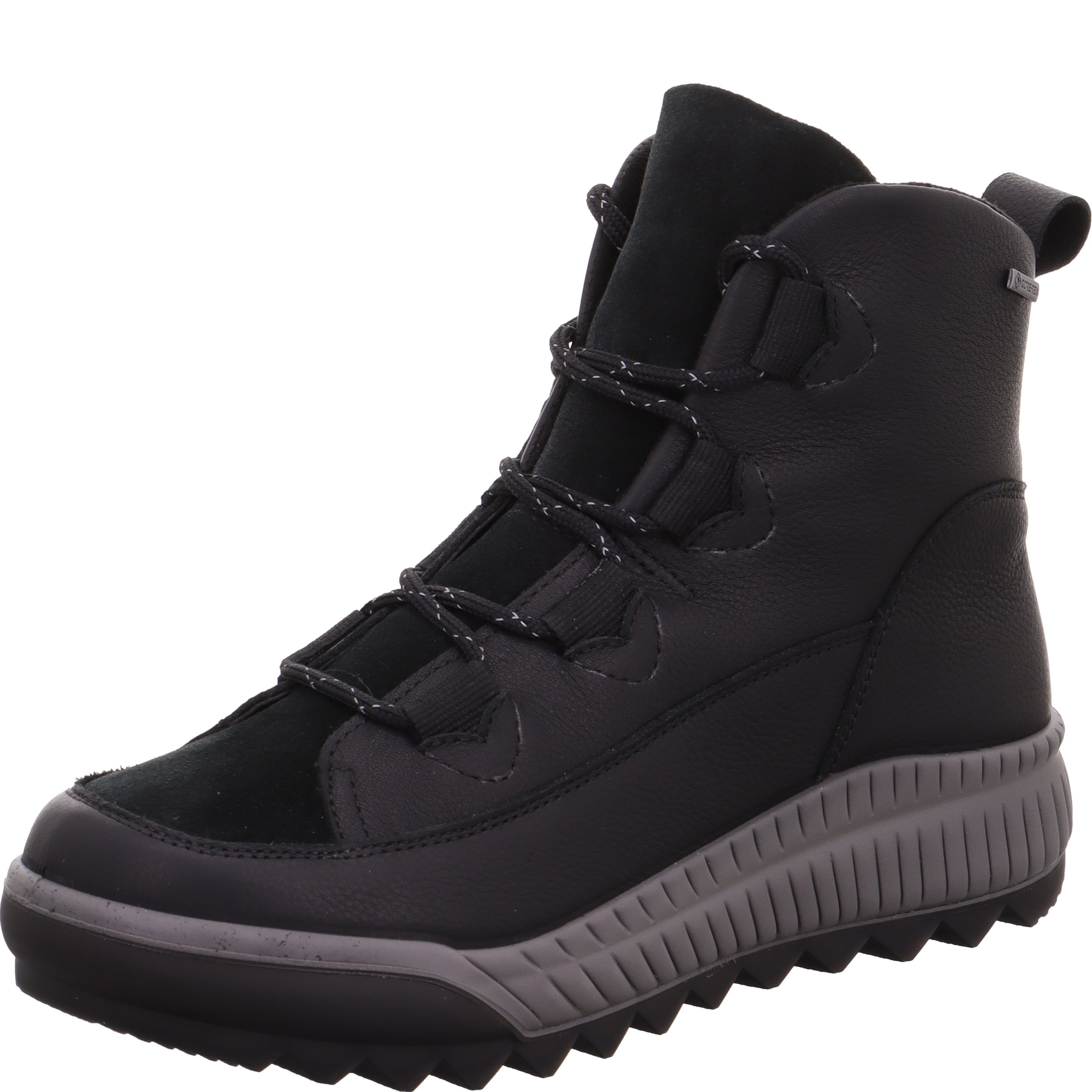 legero TIRANO Damen  Schnürboots mit Schnürung - Farbe: Schwarz - Größe: 39