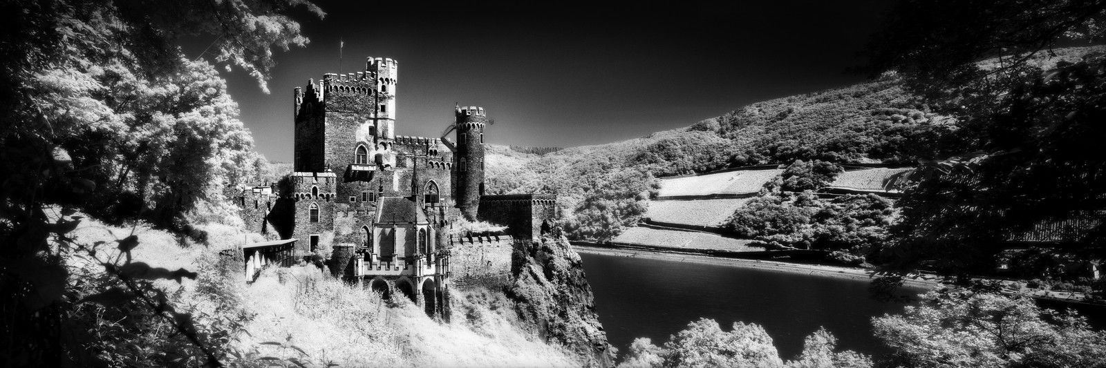 Burg Rheinstein by Wolfgang Mothes - Limited Edition. Edition of: 100. Signed.