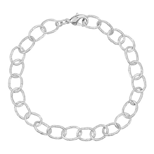 Pure By Nat Lænke Armbånd, Silver Plated, 17 cm