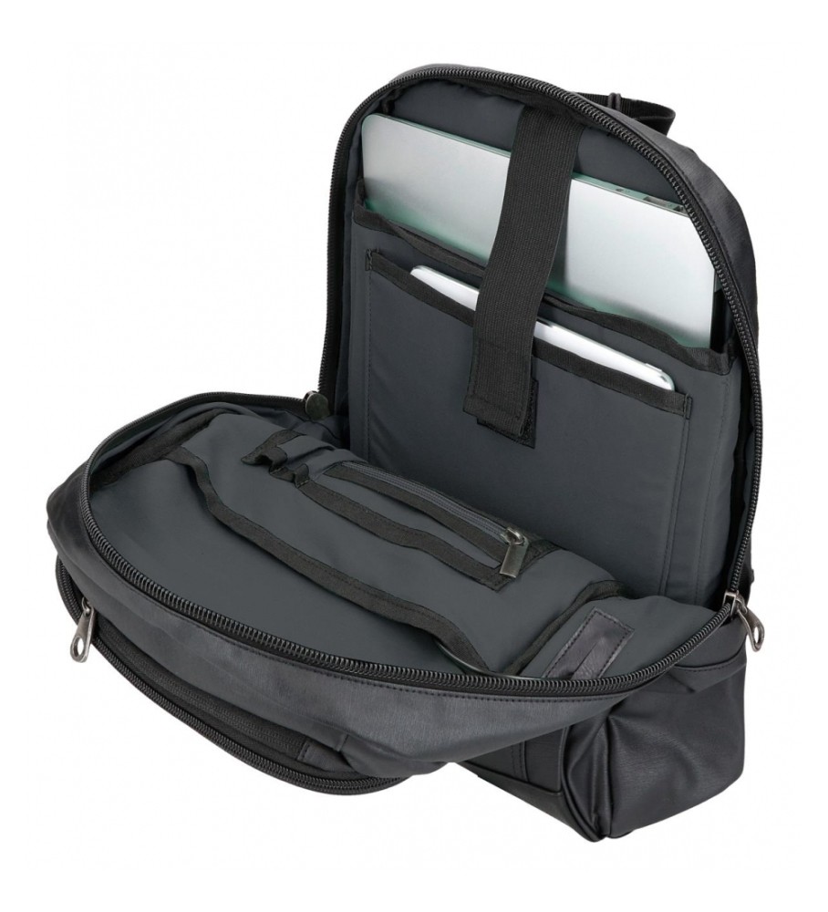 Mochila para computador Pepe Jeans Hatfield com dois compartimentos, preta.