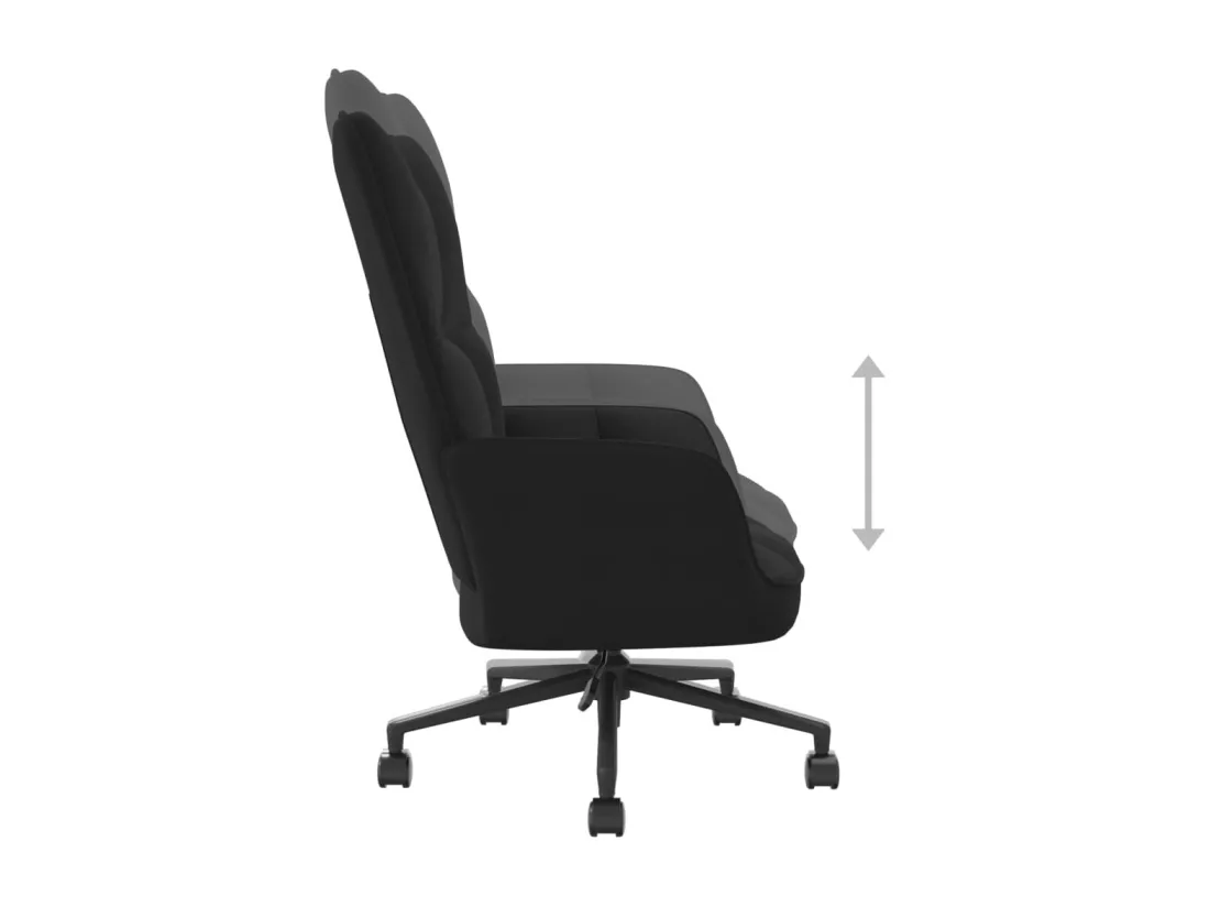 Chaise de relaxation Noir Velours