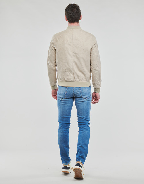 Jack & Jones - JJEROCKY FAUX SUEDE BOMBER - Beige