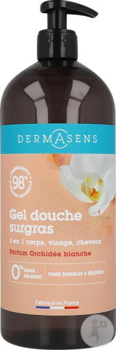 Marque Verte Dermasens Gel Douche Surgras 3en1 Orchidée Blanche Flacon-Pompe 1l