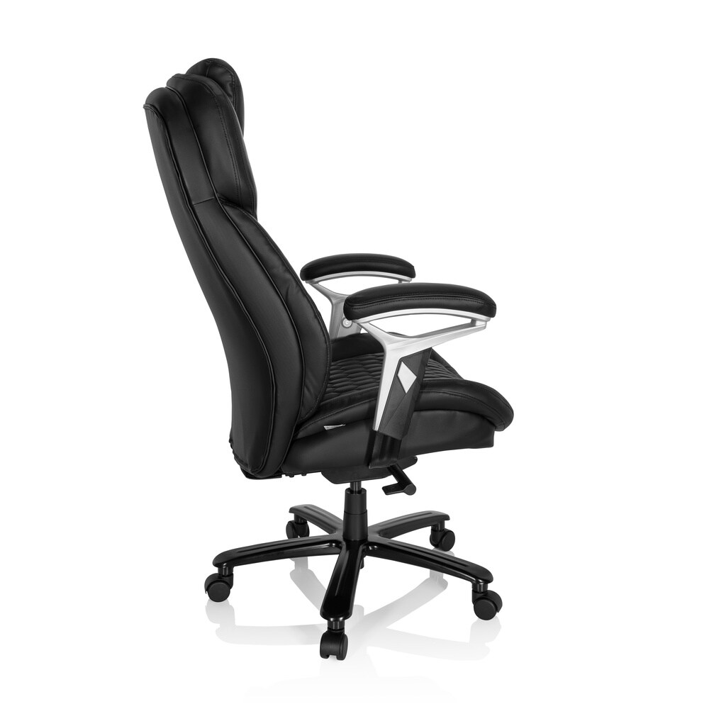 XXL Drehstuhl XXL PULLMANN I Leder mit Armlehnen (höhenverstellbar) hjh OFFICE