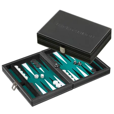 Philos Tinos, klein, grün, Backgammon, magntisch