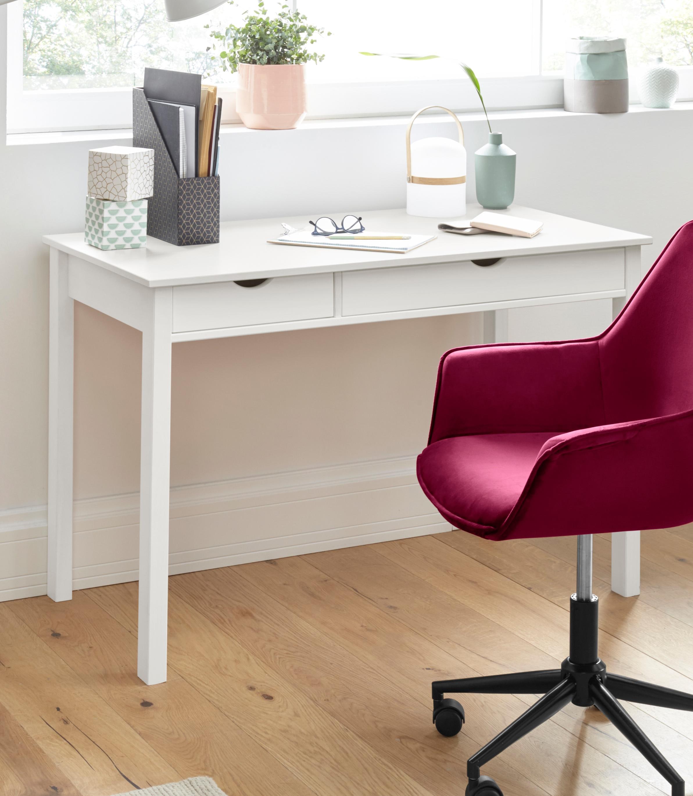 INOSIGN Schreibtisch »Gava« massives Kiefernholz, für das home office, Laptoptisch Breite 120 cm