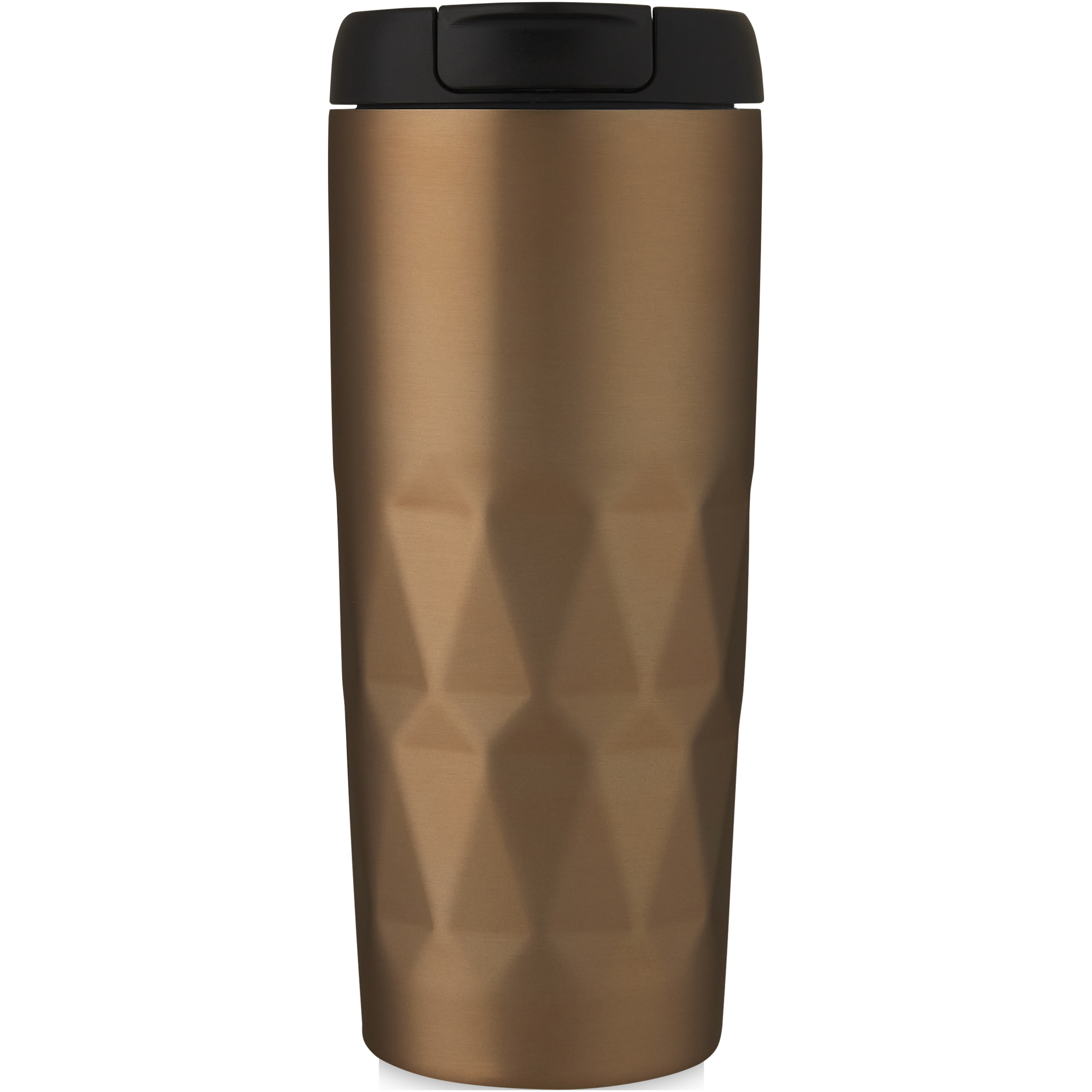 EgotierPro 100692 - Tasse Isotherme Cuivre Design Géométrique 450 ml