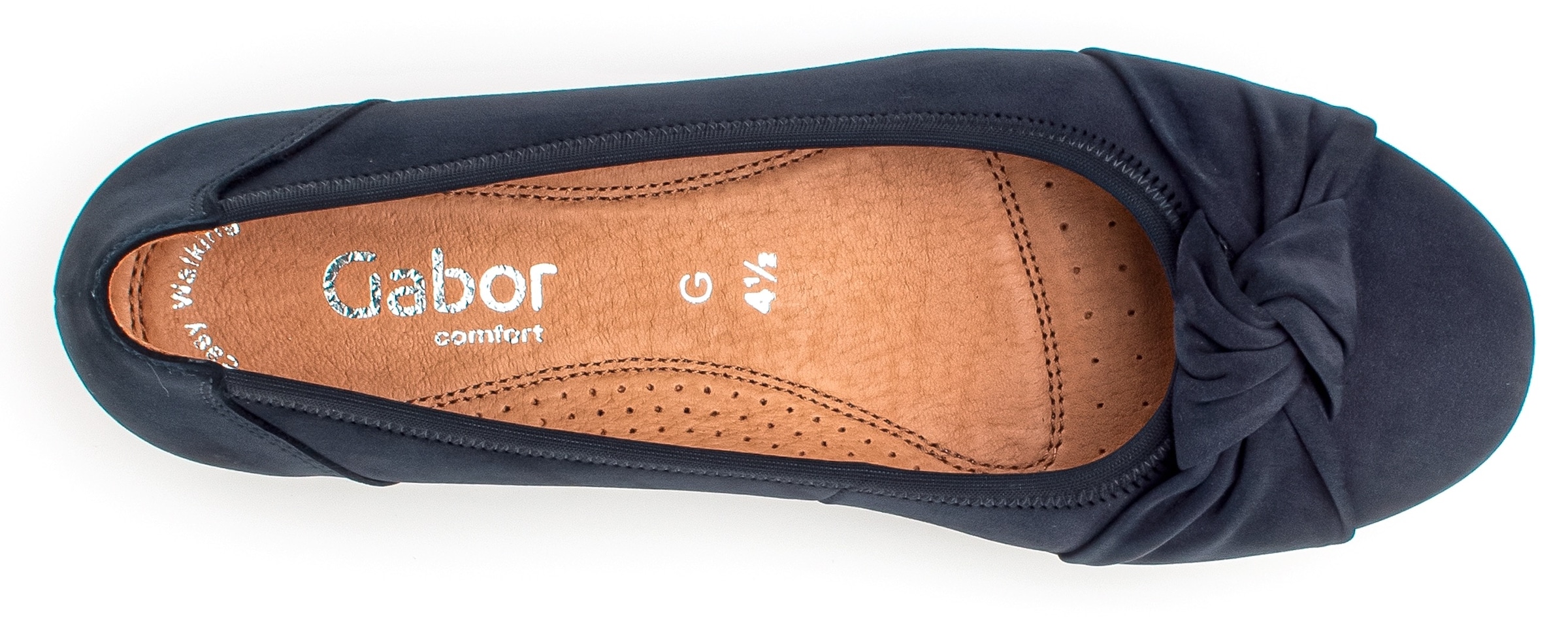 Gabor Ballerina »FLORENZ«  Business Schuhe, Slipper mit modischem Knoten, Weite G