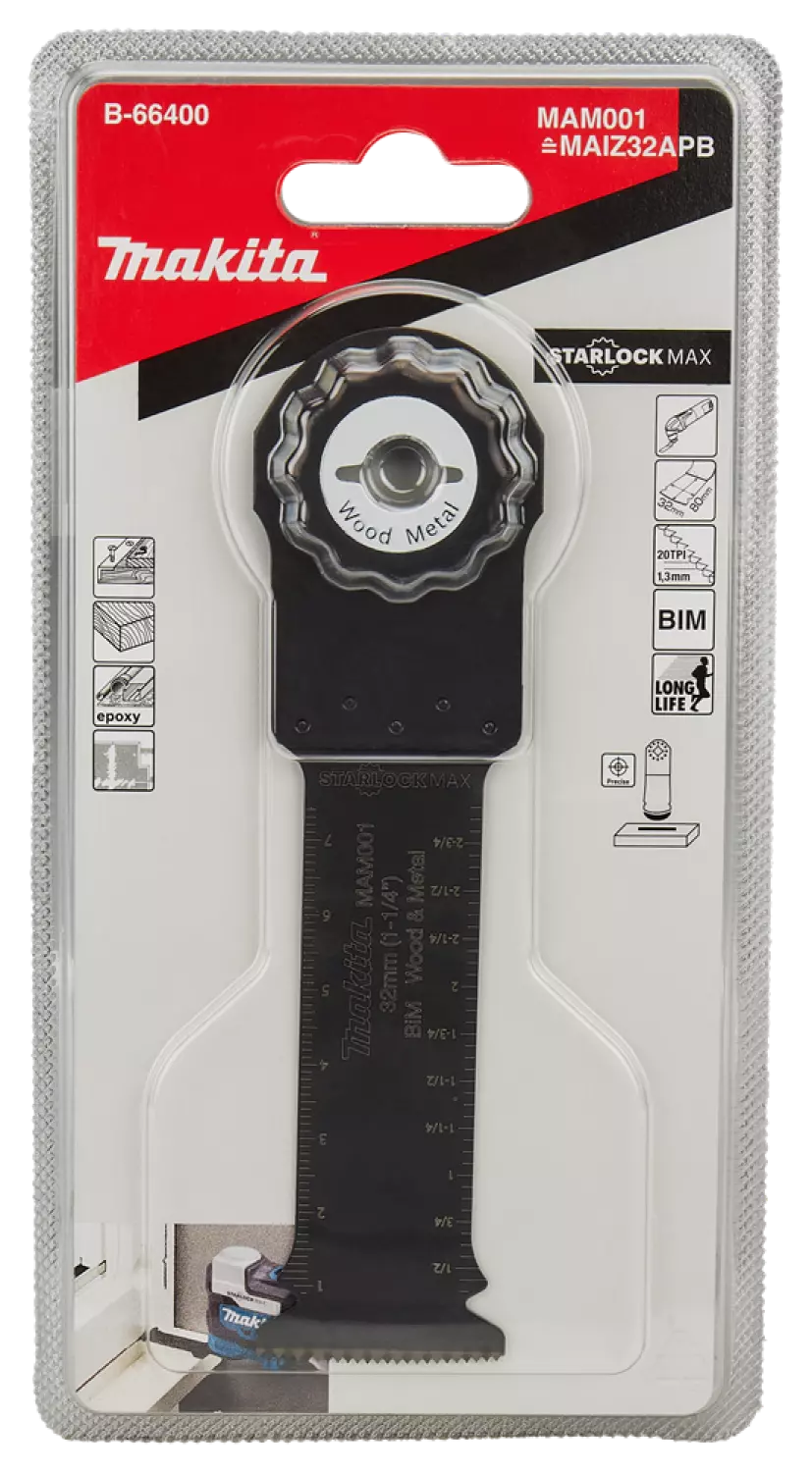 Makita B-66400 MAM001 Invalzaagblad - 32x80mm - Hout/Staal