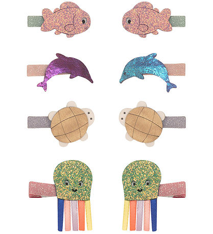 Mimi & Lula Haarspange - 8er-Pack - 3 cm - Sealife