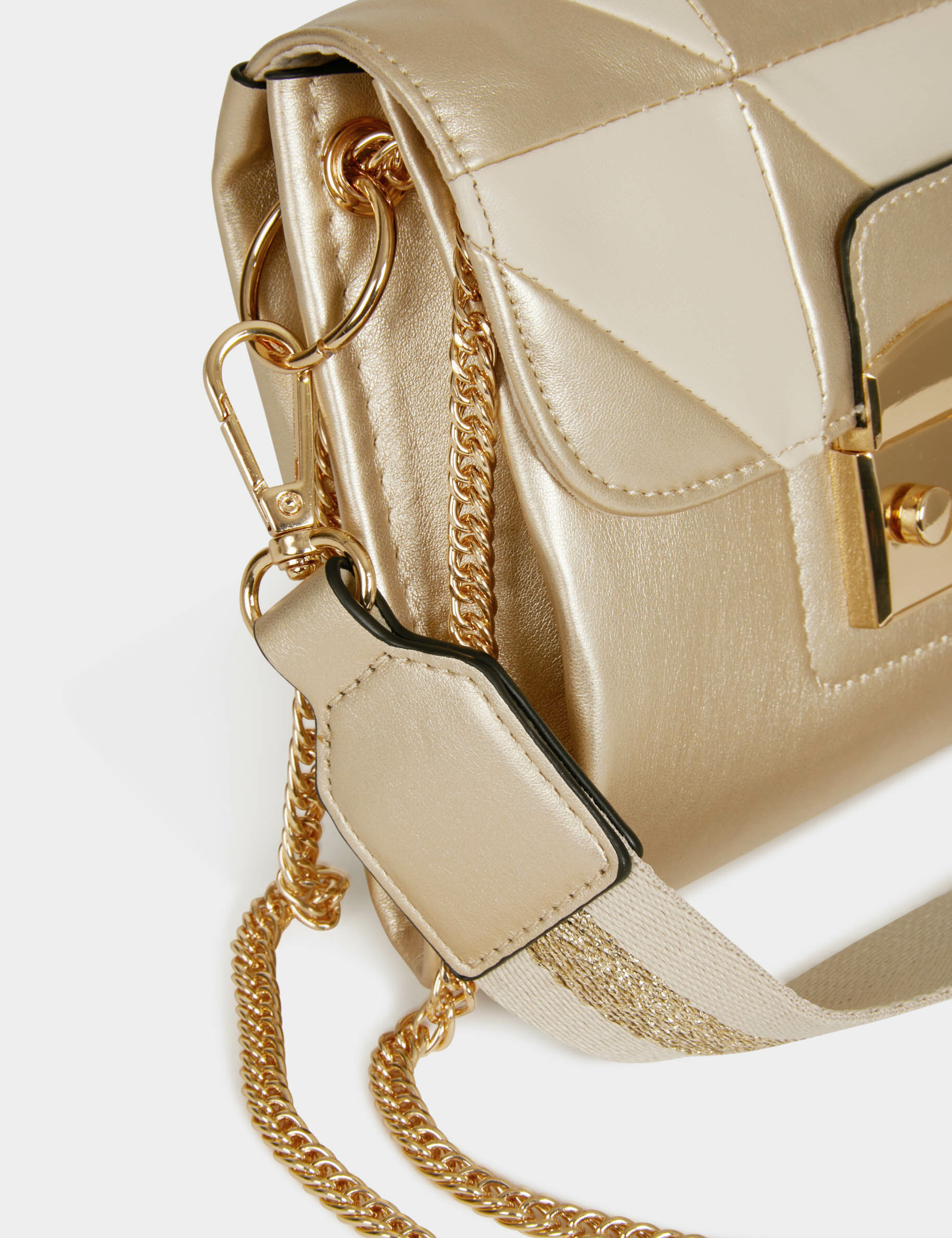 Sac pochette métallisé dore femme - dore