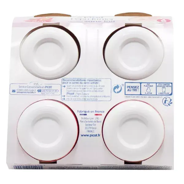 Picot Minha Primeira Sobremesa de Morango Sem Lactose +6m 4 x 100g