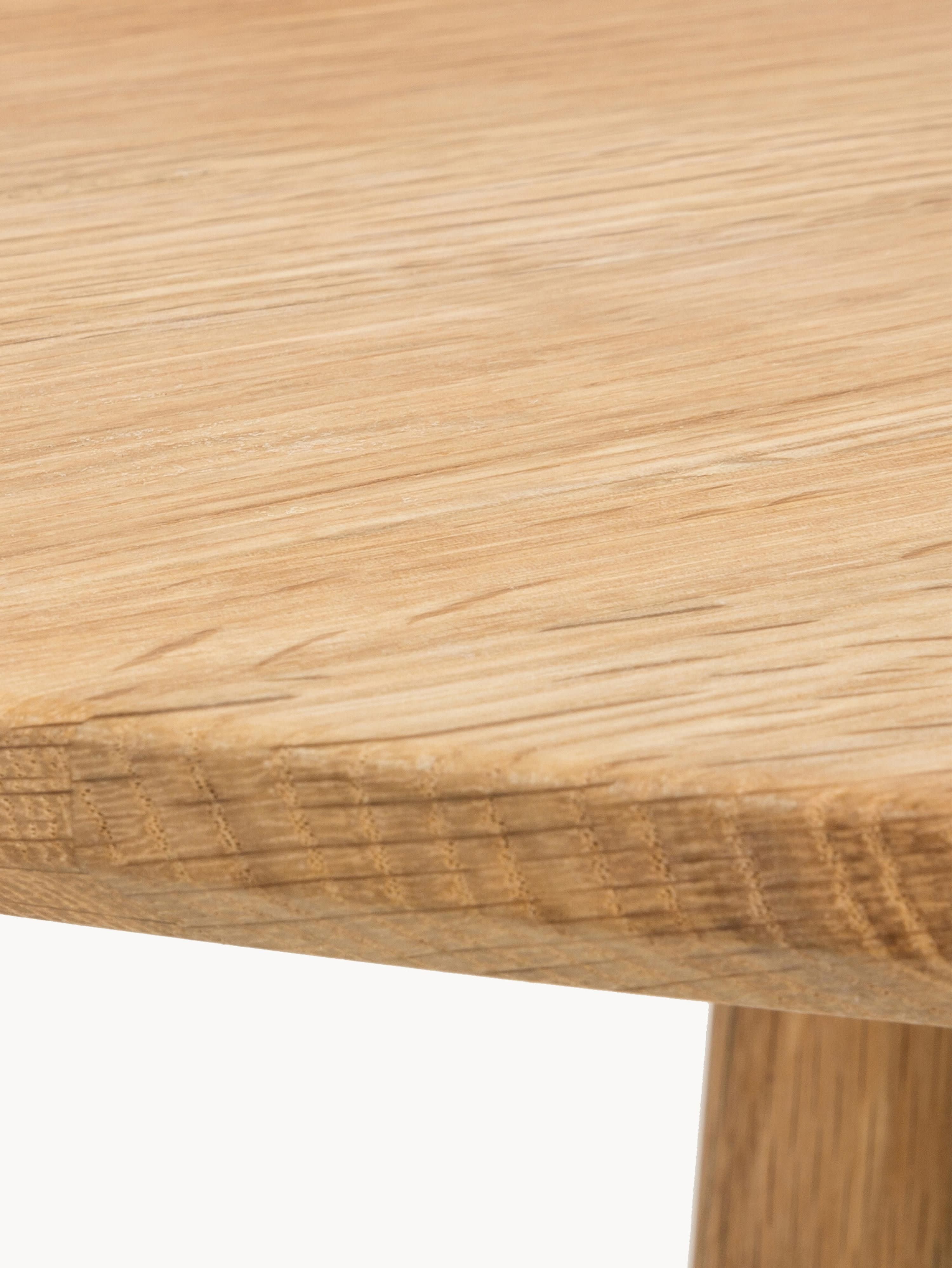 Ronde eettafel Yumi van eikenhout, Ø 115 cm