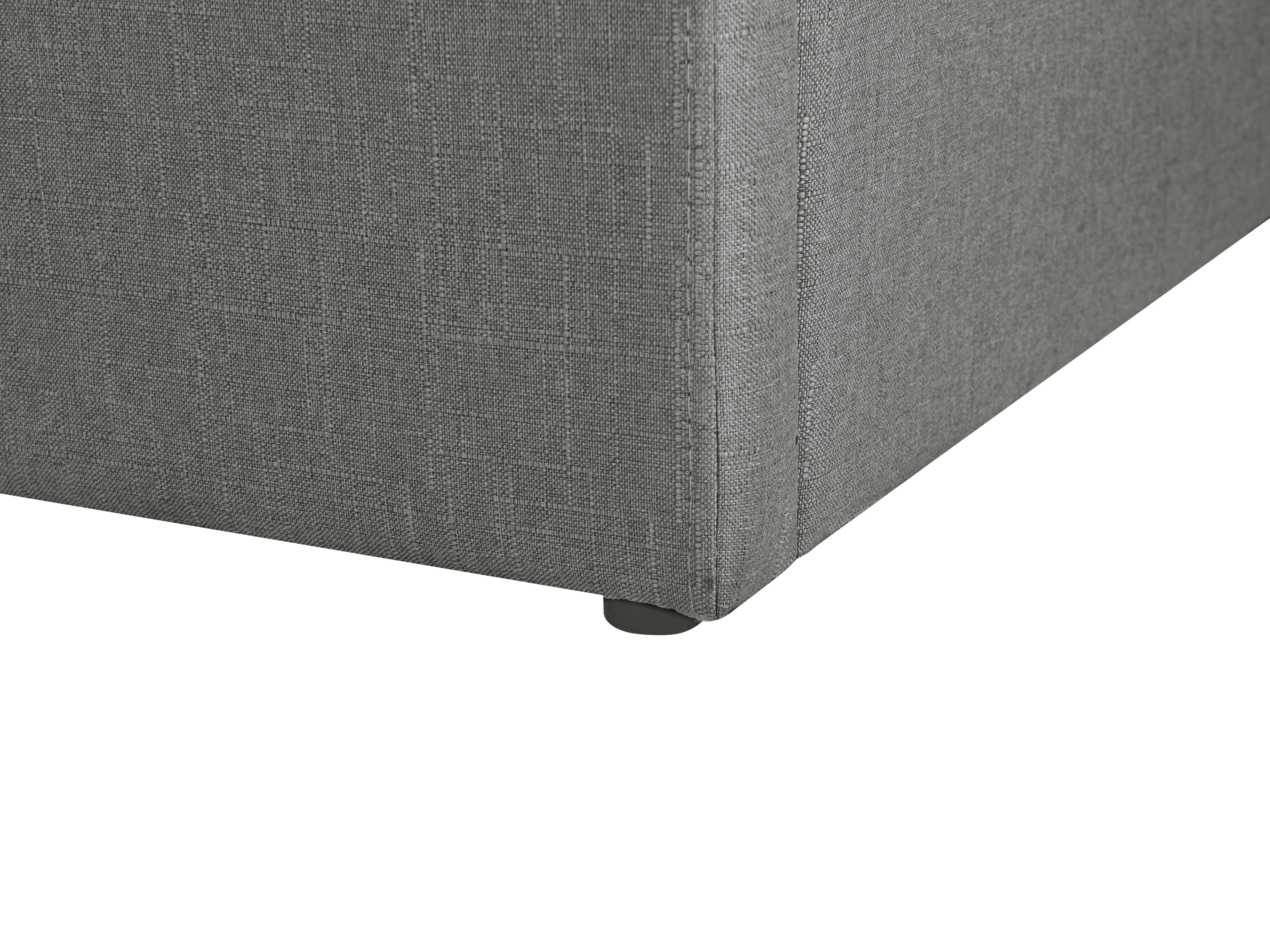 Opbergbed zonder hoofdbord Stof DINAN 90 x 200 cm Donkergrijs