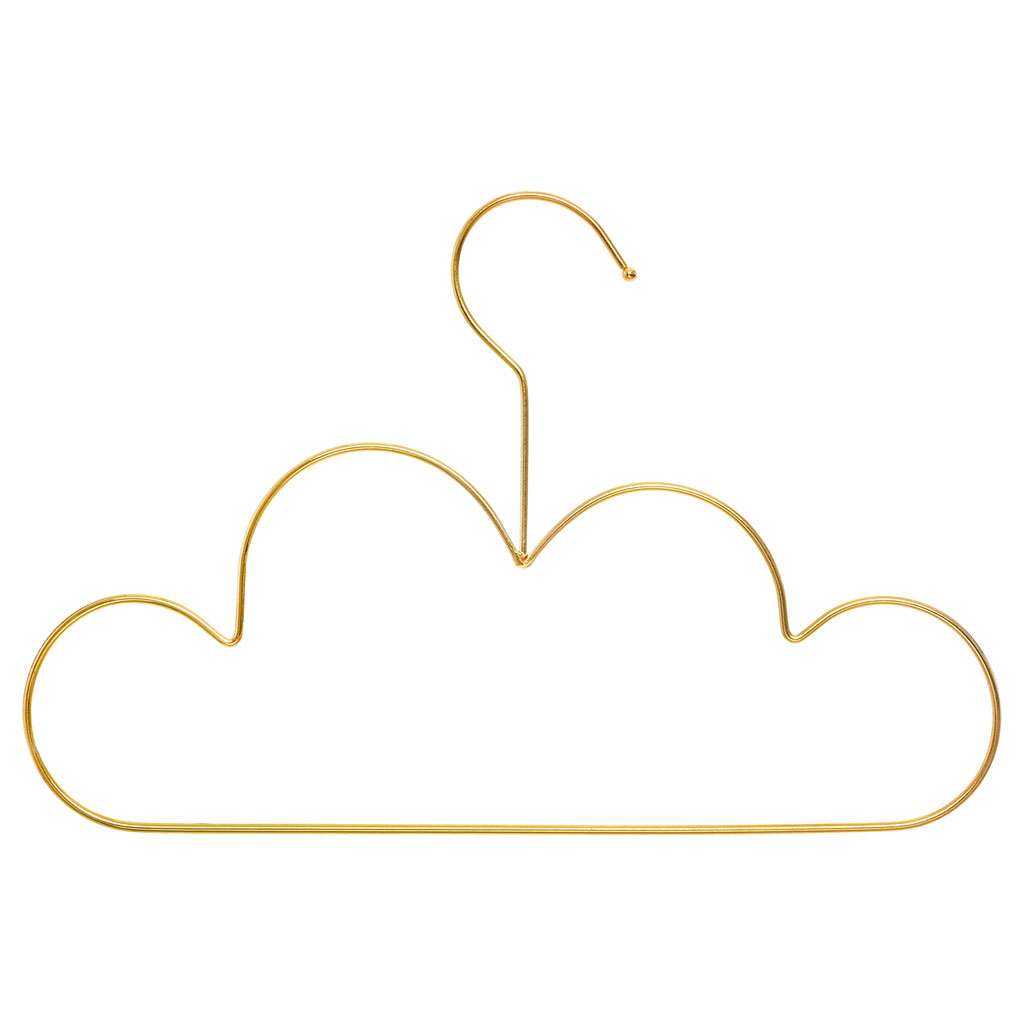 Lot de 3 cintres enfant nuages dorés