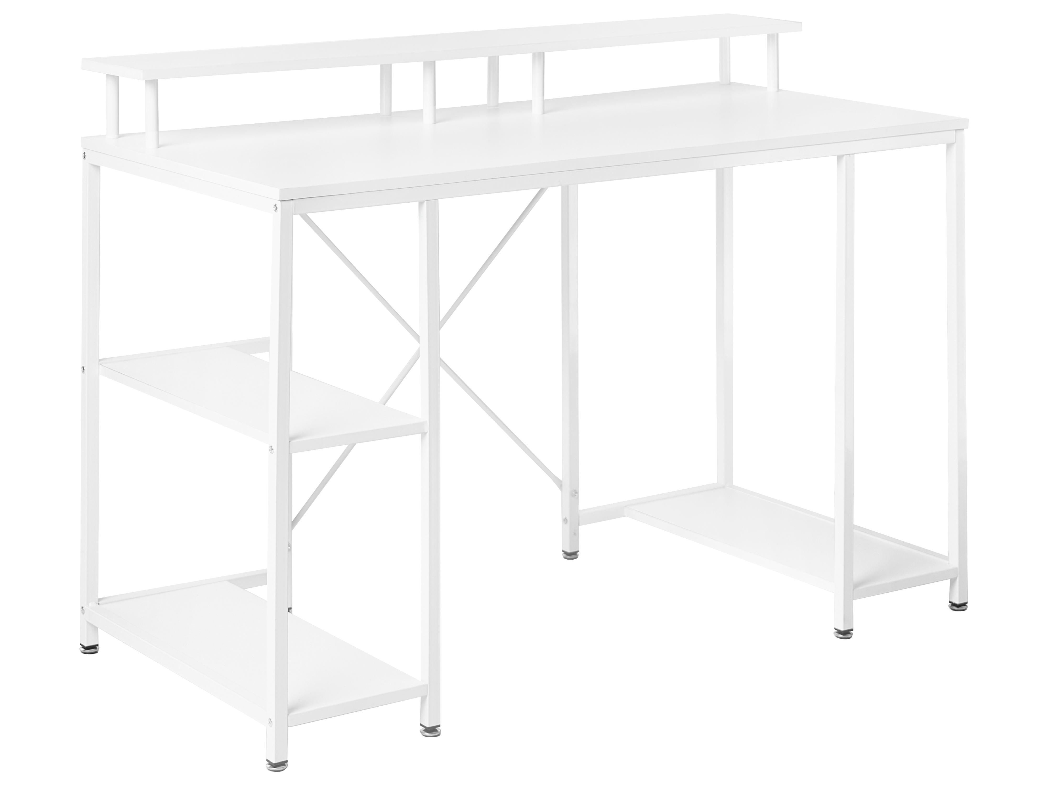 Bureau CADDO Wit 120 cm 60 cm met planken