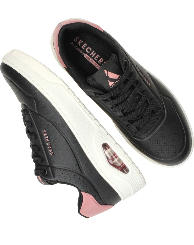 Skechers Uno Court Fast Break Sneakers Zwart Dames
