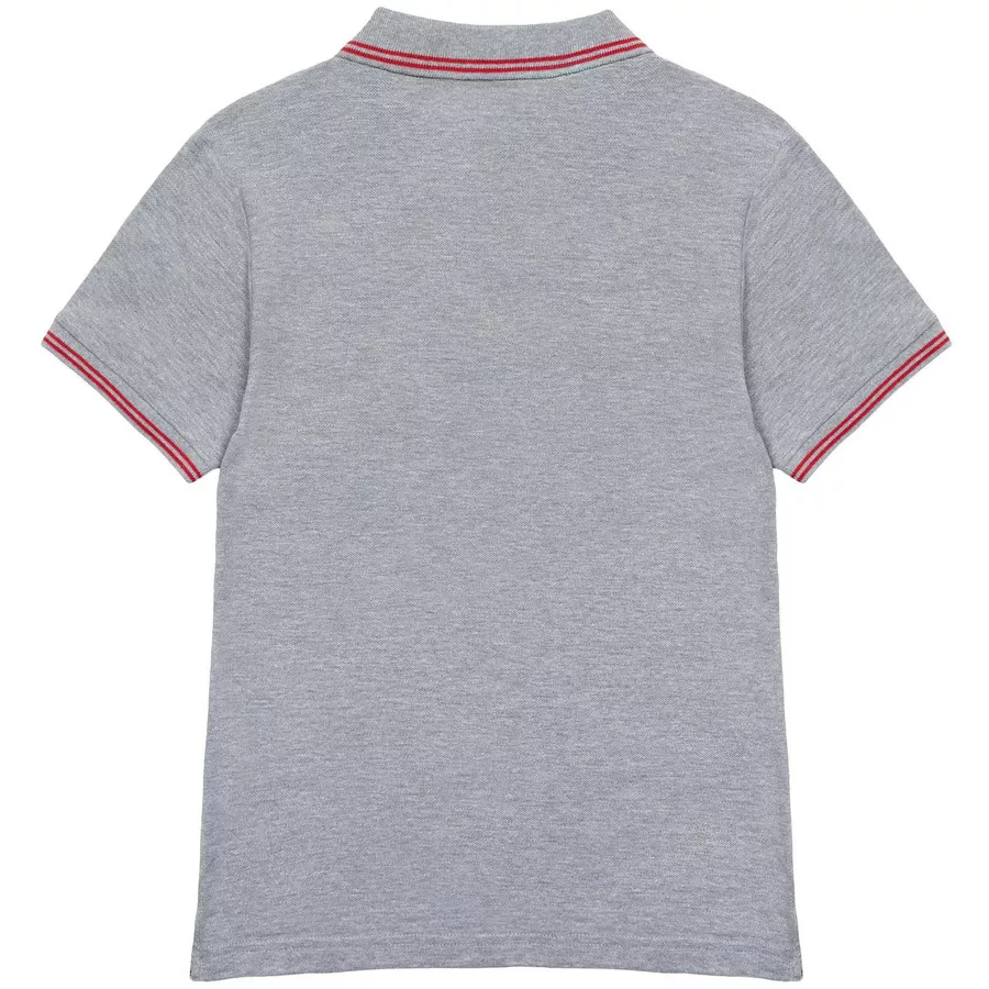 MINOTI Poloshirt mit Kontrastelementen Grau