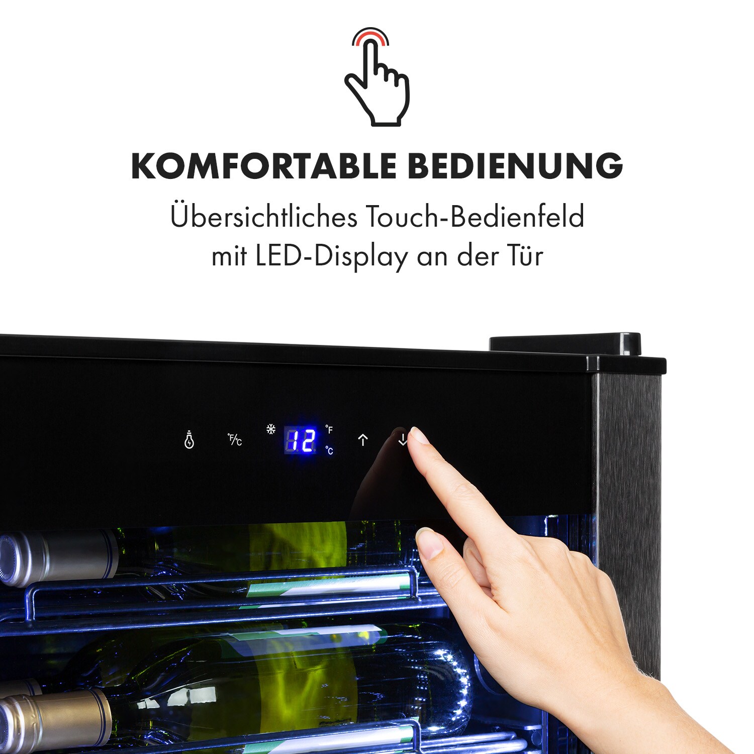 Vinomatica 36 Uno Weinkühlschrank 95l Touch-Bedienfeld 85W 4-18 °C