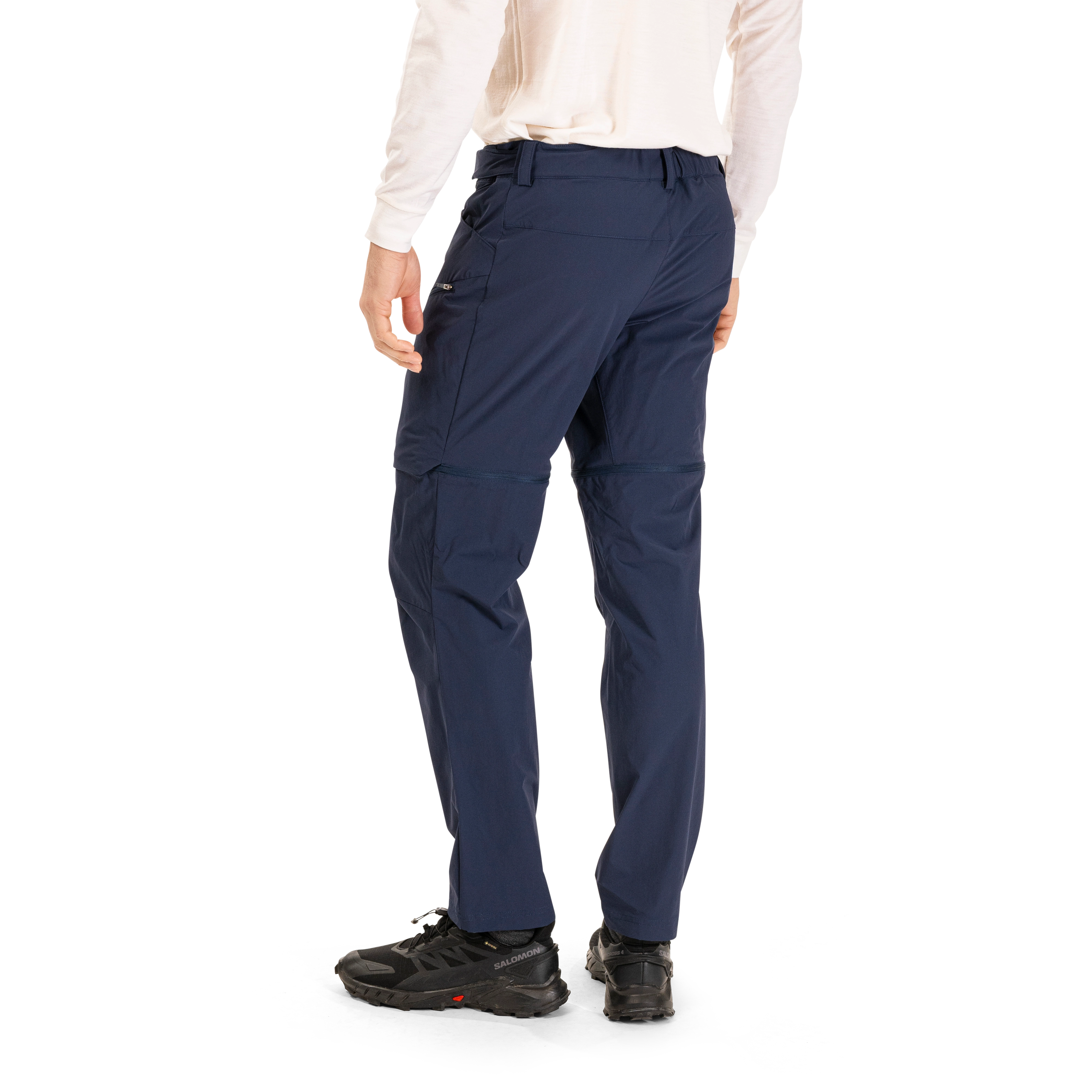 Convertible Zip-Off Softshell Pants Men Navy Blue