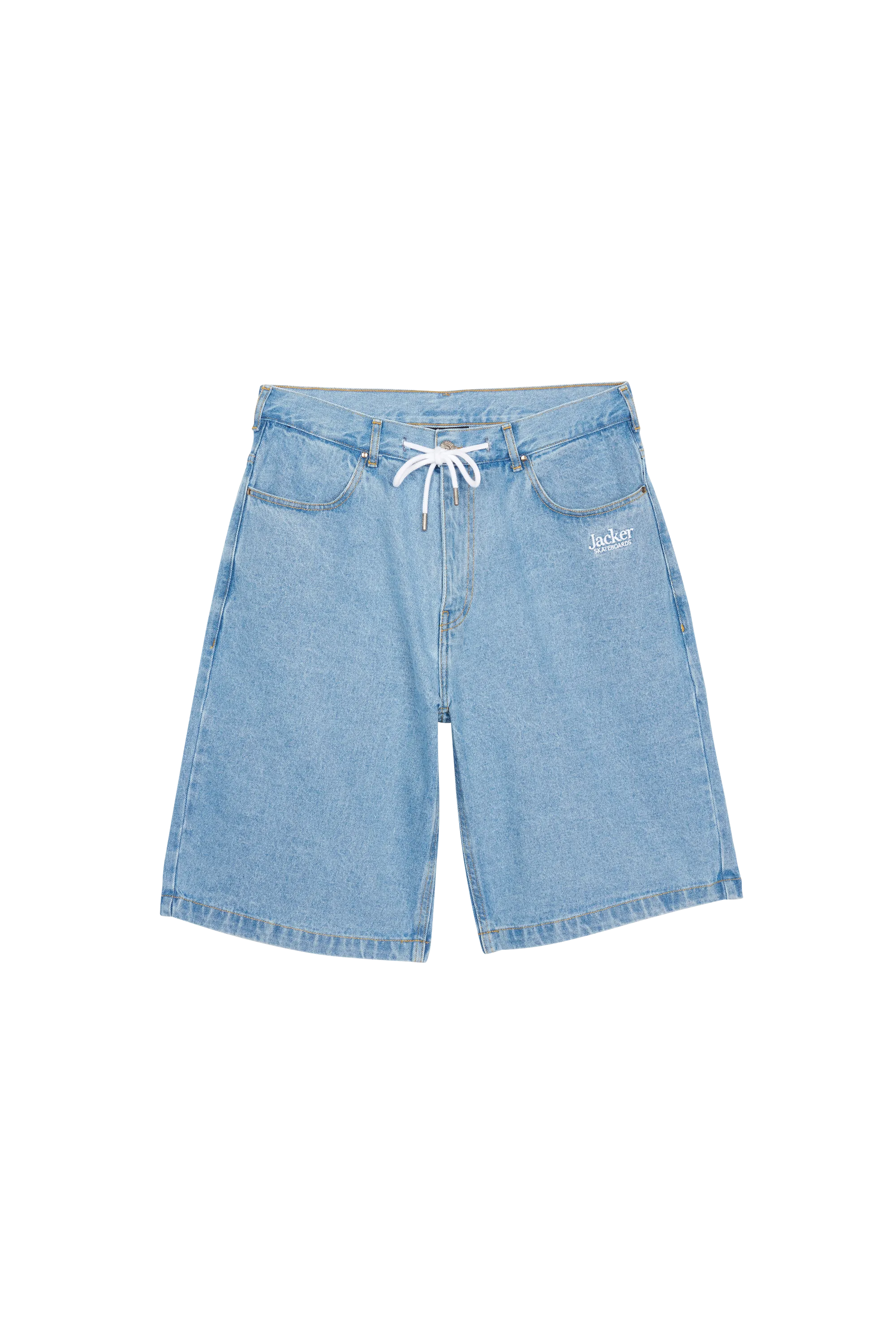 JACKER Short Denim Baggy Short Bleu