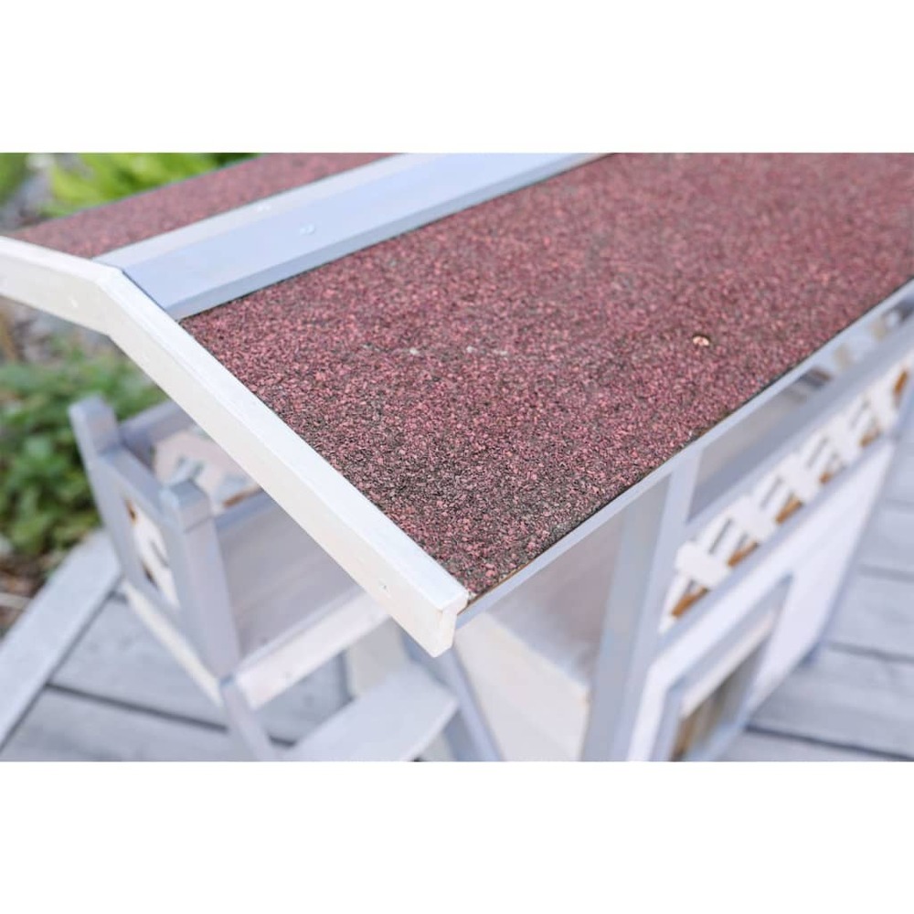 Maison pour chats lodge ontario 77x50x73 cm gris clair