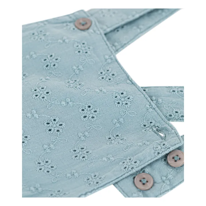 Petit Bateau Salopette Courte Broderie Anglaise | Bleu