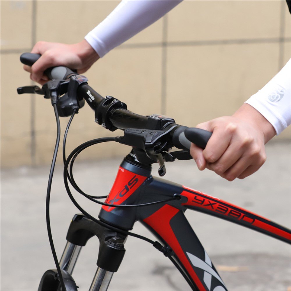 (2er Set) Ergonomischer Fahrrad Mountainbike Lenker Hörner Griff - Schwarz / Grau