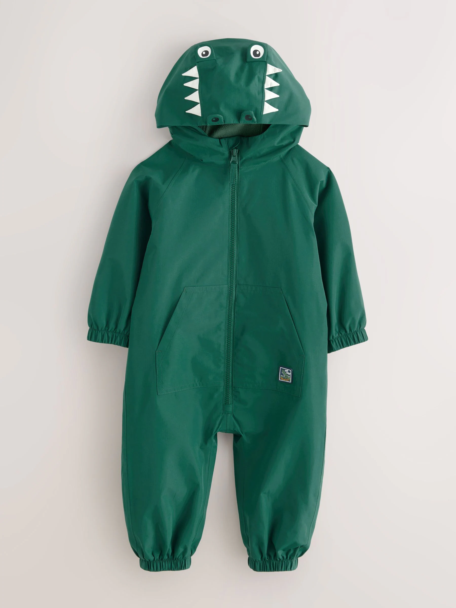 Groene krokodil - Waterdicht regenpak met fleecevoering (3 mnd-7 jr)