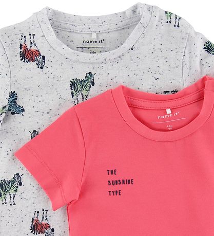 Name It T-shirts - 2er-Pack - NbmJefiko - Calypso Coral