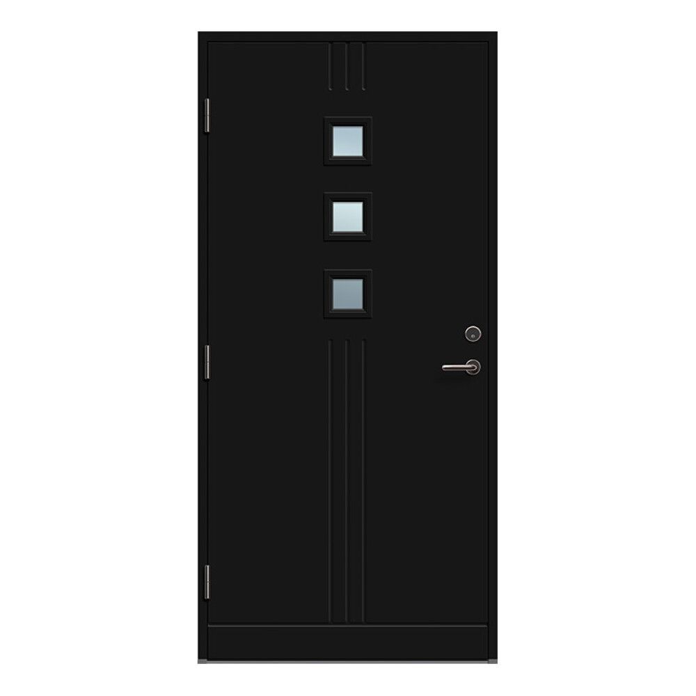 YTTERDØR SOLID ELEMENTS VISBY 9X21 VENSTRE SVART