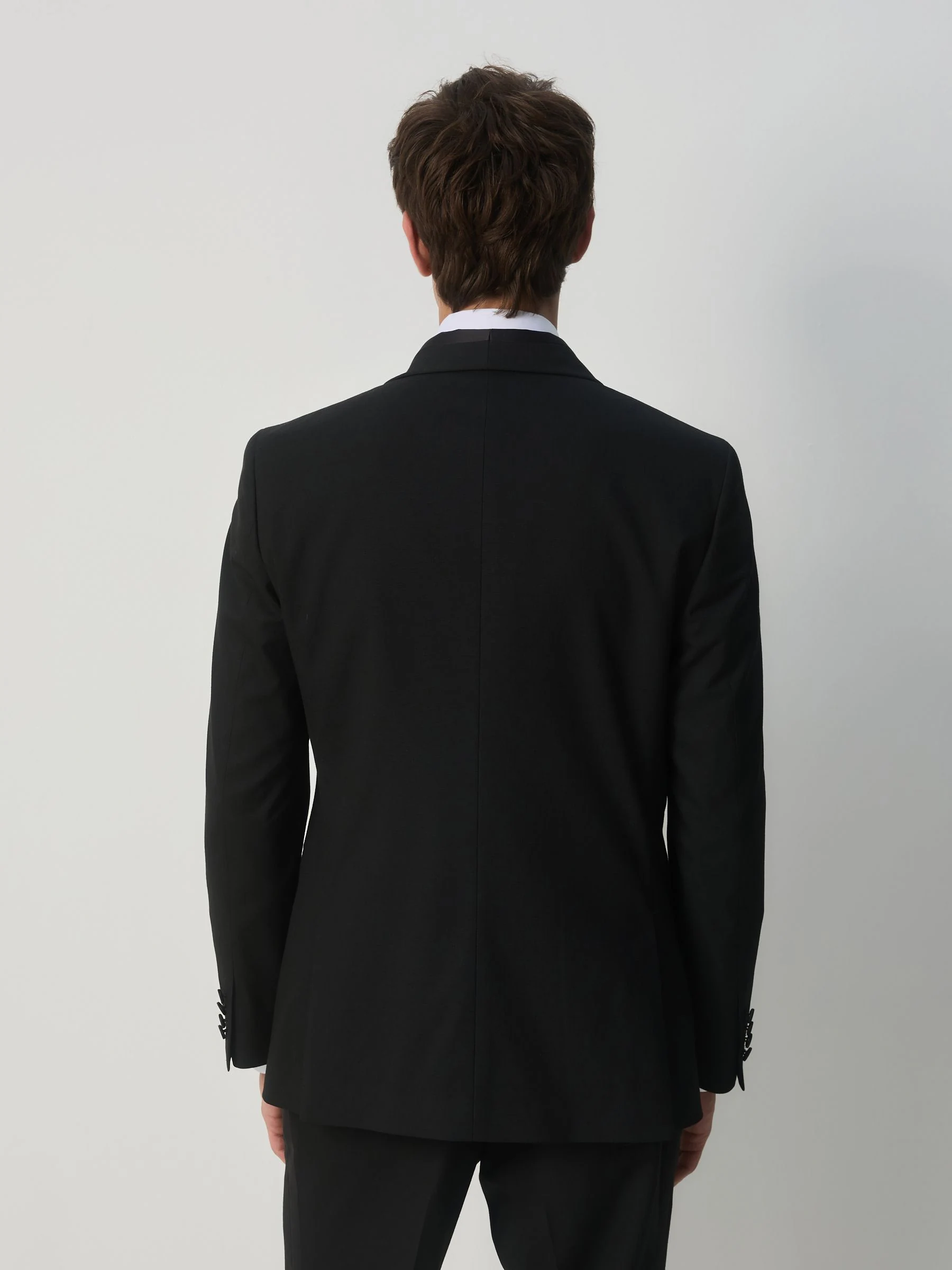Zwart - Tailored Fit Tuxedo Suit Jacket