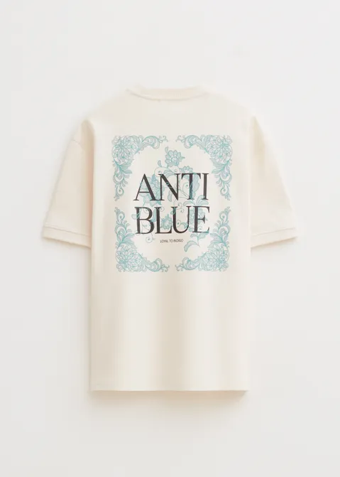 T-shirt met print loyal off-white (CREME.L)
