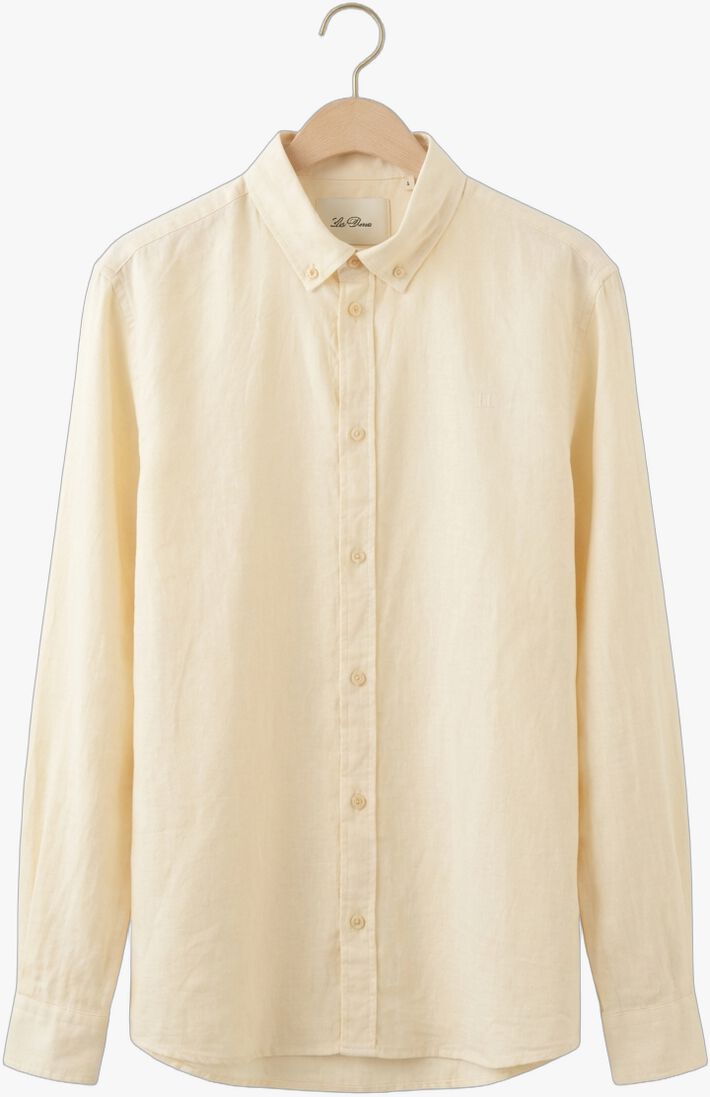 ecru les deux casual overhemd konrad cotton linen shirt