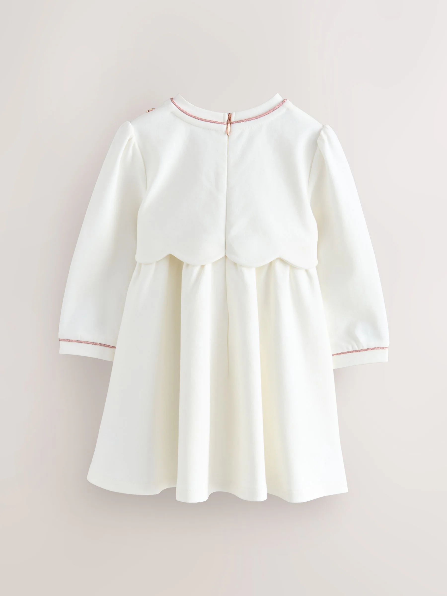 Wit - Baker by Ted Baker Ponte-jurk met gegolfde rand