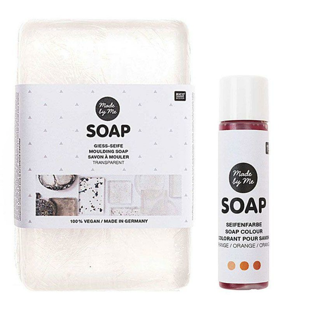 Savon à mouler transparent vegan 250 g + colorant orange