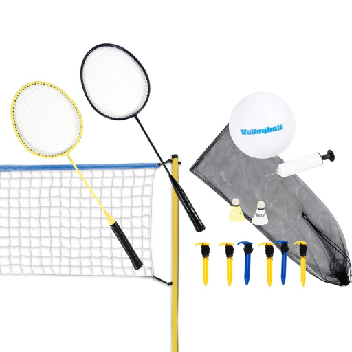 Conjunto de vôlei e badminton