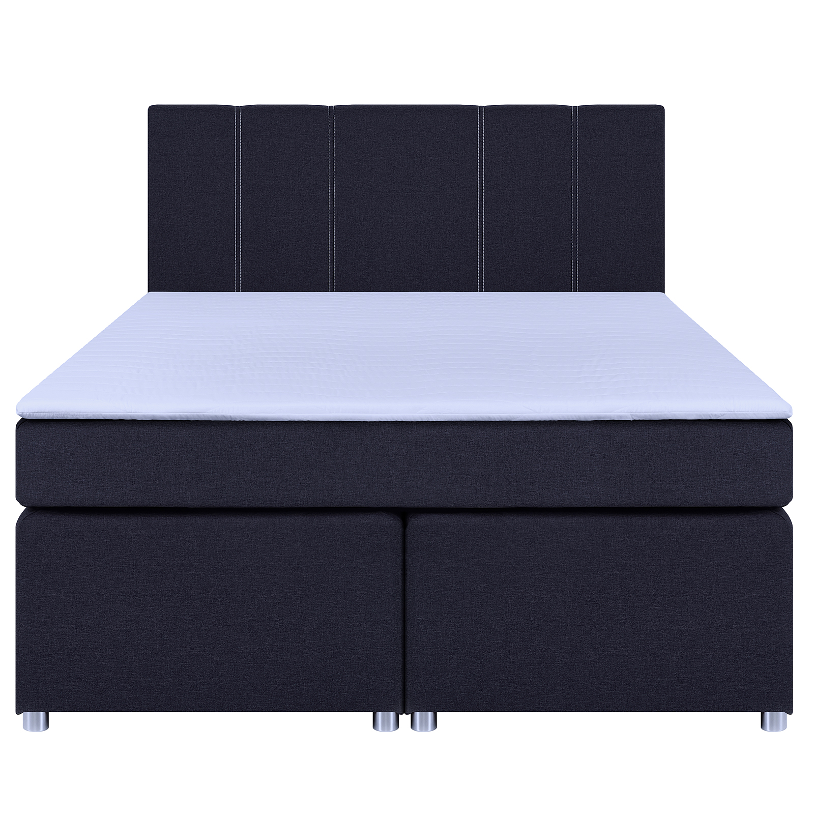 Boxspringbett - grau - H3 - Bonell-Federkern - 140x200 cm