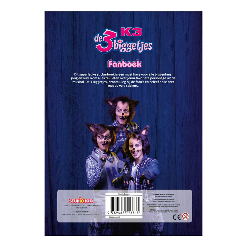 K3: 3 Biggetjes Fanboek met Stickers